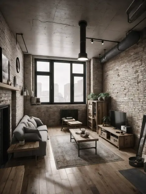 The living room, industrial