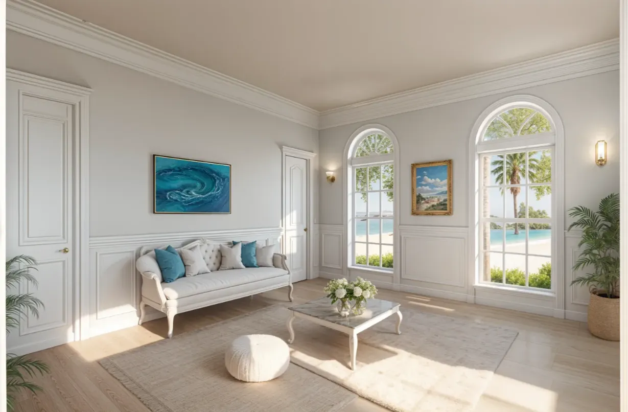 Warm Scandinavian room style